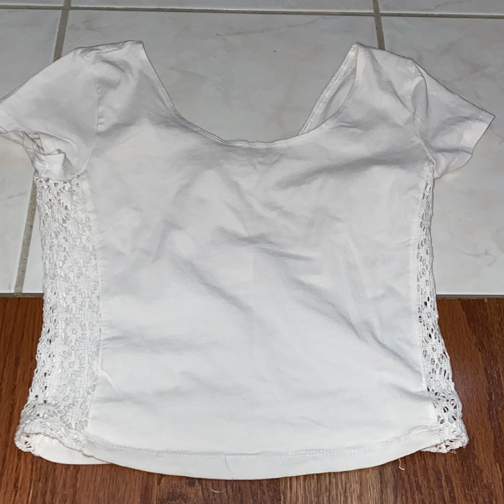 Garage white lace shirt size Xs